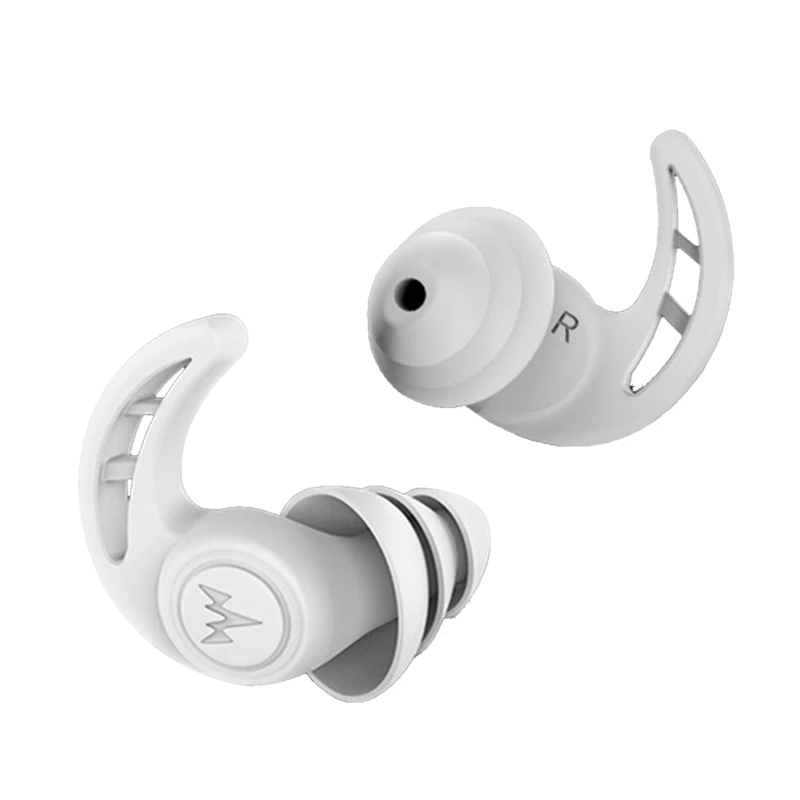 

L43D 3 Layers Washable Ear Plugs Noise Canceling Earplugs Reusable for Sleep Reading Cycling Concerts Nightclubs 2PC