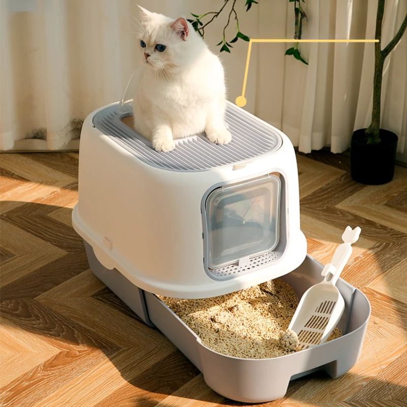Top Entry Enclosed Cat Bedpans Sandbox Big Deodorization Leak Proof Cat Bedpans Toilet Drawer Kattenbak Pet Products QF50CB
Top Entry Enclosed Cat Bedpans Sandbox Big Deodorization Leak Proof Cat Bedpans Toilet Drawer Kattenbak Pet Products QF50CB