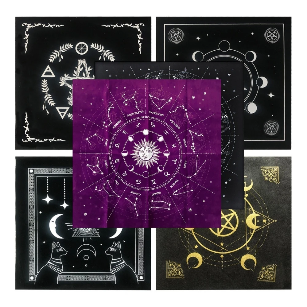 12 Constellations Tarot Card Tablecloth Velvet Divination Altar Cloth Board Game Fortune Astrology Oracle Card Pad
12 Constellations Tarot Card Tablecloth Velvet Divination Altar Cloth Board Game Fortune Astrology Oracle Card Pad