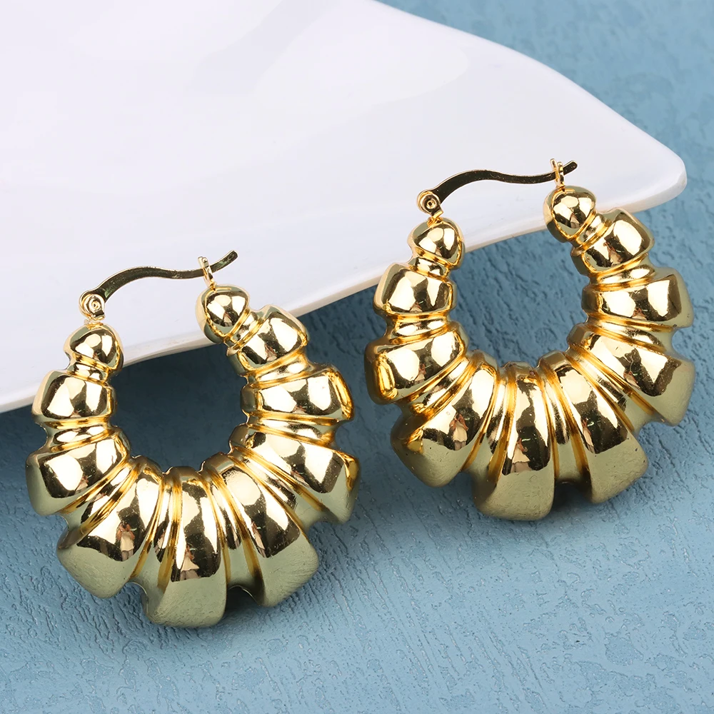 Hoop Earrings For Women High Quality Copper African Nigeria Large Style Fashion Jewelry Golden Earrings For Party
Hoop Earrings For Women High Quality Copper African Nigeria Large Style Fashion Jewelry Golden Earrings For Party