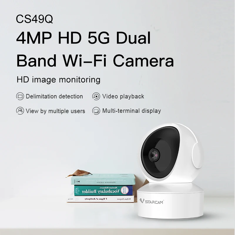 Vstarcam CS49Q Home Security Camera 360° / 1296P/2560P HD 2.4G/5G WiFi Night Vision IP Detect Alarm Webcam Video Baby Monitor 
Vstarcam CS49Q Home Security Camera 360° / 1296P/2560P HD 2.4G/5G WiFi Night Vision IP Detect Alarm Webcam Video Baby Monitor