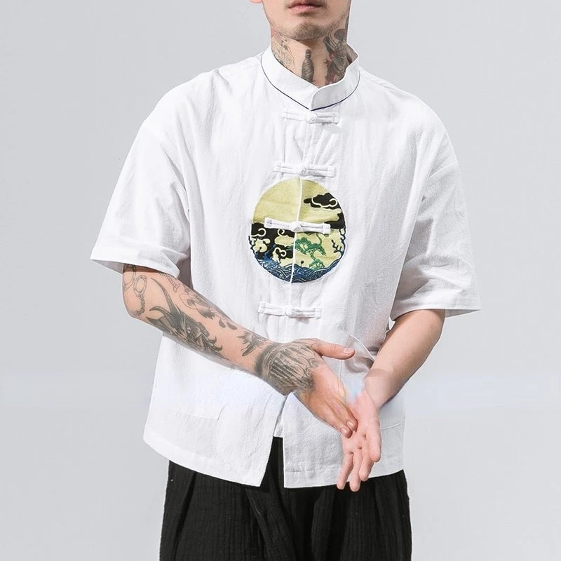 Традиционный китайский стиль, костюм кунг-фу Тан, модная женская блузка с коротким рукавом, повседневные куртки
Традиционный китайский стиль, костюм кунг-фу Тан, модная женская блузка с коротким рукавом, повседневные куртки