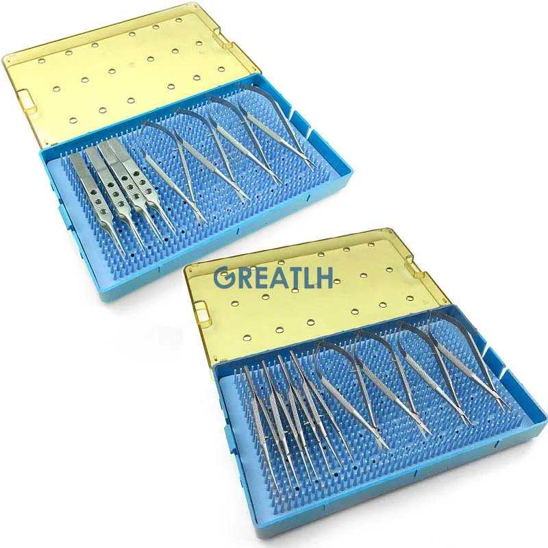8pcs Ophthalmic Scissors Needle Holder Eye Micro Tweezers Ophthalmology Micro Instruments Stainless Steel
8pcs Ophthalmic Scissors Needle Holder Eye Micro Tweezers Ophthalmology Micro Instruments Stainless Steel