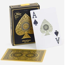 24K Gold Silver PVC Full Plastic Playing Cards Thick Waterproof Durable Poker Cards Game Deck Poker Set Magic Cards Big Line
