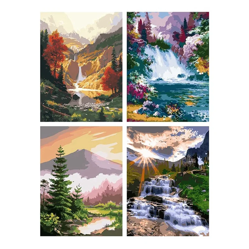 4Pack Paint By Number Kits,Mountains DIY Painting On Canvas,Paint By Numbers For Adults And Kids,Home Wall Decor 12X16in
4Pack Paint By Number Kits,Mountains DIY Painting On Canvas,Paint By Numbers For Adults And Kids,Home Wall Decor 12X16in