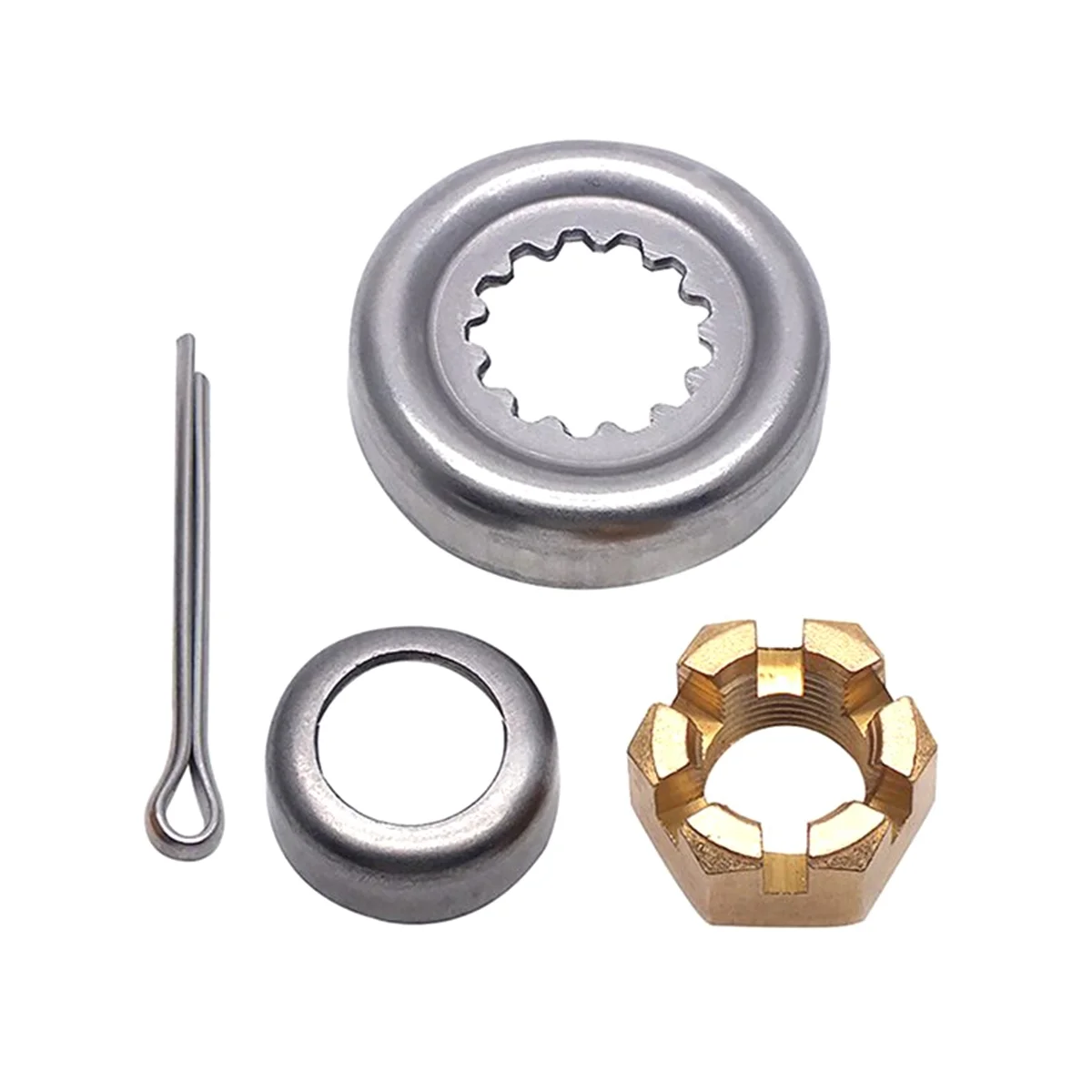 Propeller Spacer Kit 66T-W4599 For Yamaha Outboard Motor F30-F60 4T/2T Hidea Parsun 90171-16011 Castle Nut 90389-22M01
Propeller Spacer Kit 66T-W4599 For Yamaha Outboard Motor F30-F60 4T/2T Hidea Parsun 90171-16011 Castle Nut 90389-22M01
