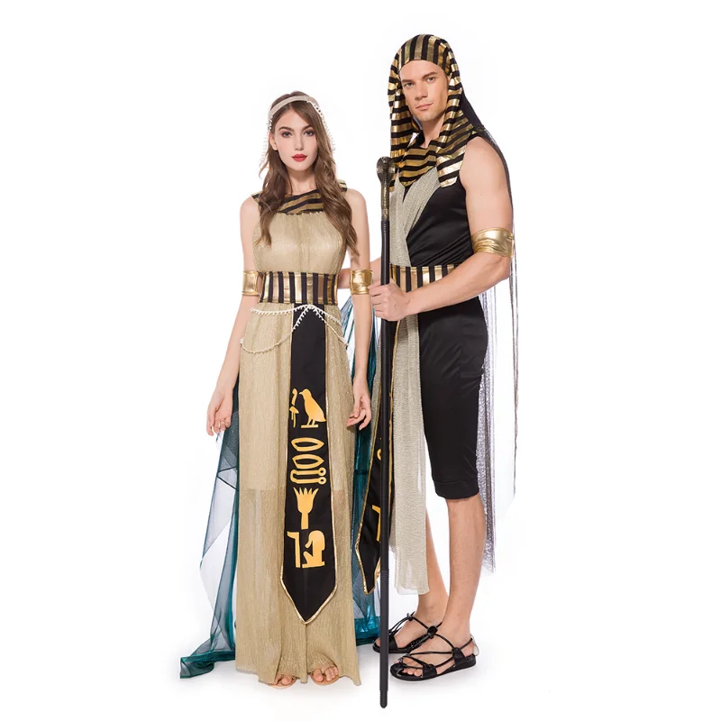 Adult Pharaoh Queen Egyptian Cleopatra Costume Women Men Ancient Egypt Cosplay Fancy Dress Party Outfit Couples
Adult Pharaoh Queen Egyptian Cleopatra Costume Women Men Ancient Egypt Cosplay Fancy Dress Party Outfit Couples