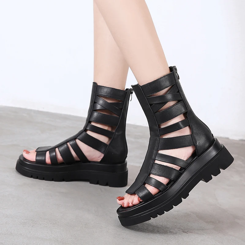 Thick Sole Casual Sandals Women 2022 Summer New Fashion Mid Tube Wedges Women's Shoes High Quality Leather Gladiator Sandals ZIP
Thick Sole Casual Sandals Women 2022 Summer New Fashion Mid Tube Wedges Women's Shoes High Quality Leather Gladiator Sandals ZIP