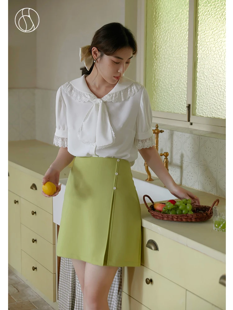 DUSHU 2022 Summer New Chic Style Removable Streamer Lace Women Shirts Elegant Design Sense Sweet Special Female Tops
DUSHU 2022 Summer New Chic Style Removable Streamer Lace Women Shirts Elegant Design Sense Sweet Special Female Tops