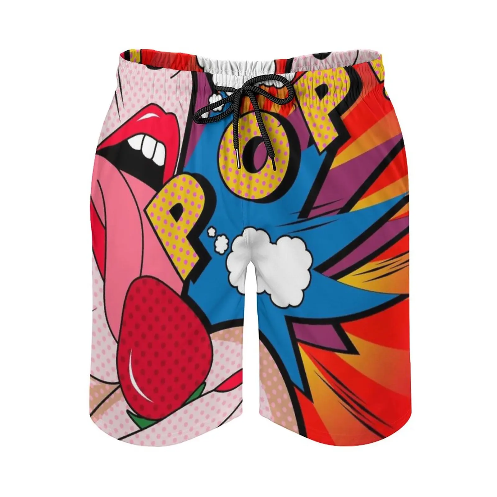 Pop Art Men's Swim Trunks Quick Dry Volley Beach Shorts With Pockets For Men's Lips Pop Culture Strawberry Comics Typography
Pop Art Men's Swim Trunks Quick Dry Volley Beach Shorts With Pockets For Men's Lips Pop Culture Strawberry Comics Typography