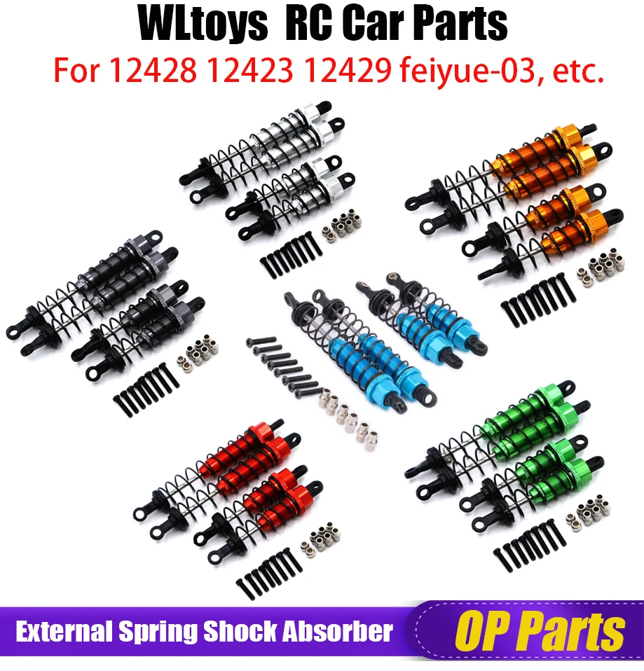 WLtoys 1:12 Remote Control Vehicle Parts 12427/12428/12429 Flying Over Metal Upgrading Parts External Spring Shock Absorber(20)
WLtoys 1:12 Remote Control Vehicle Parts 12427/12428/12429 Flying Over Metal Upgrading Parts External Spring Shock Absorber(20)