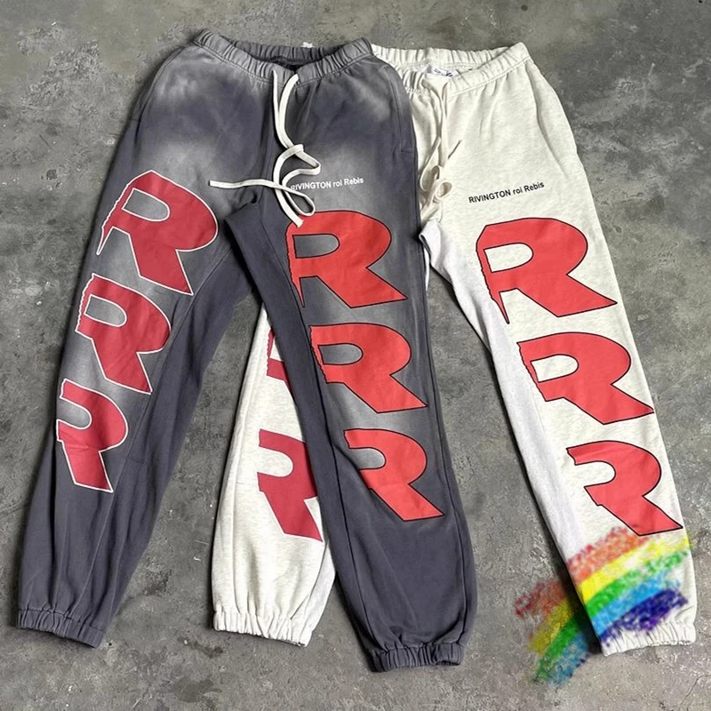 Спортивные штаны 2024fw RRR123 для мужчин и женщин бега с кулиской в масштабе 1:1 бирками