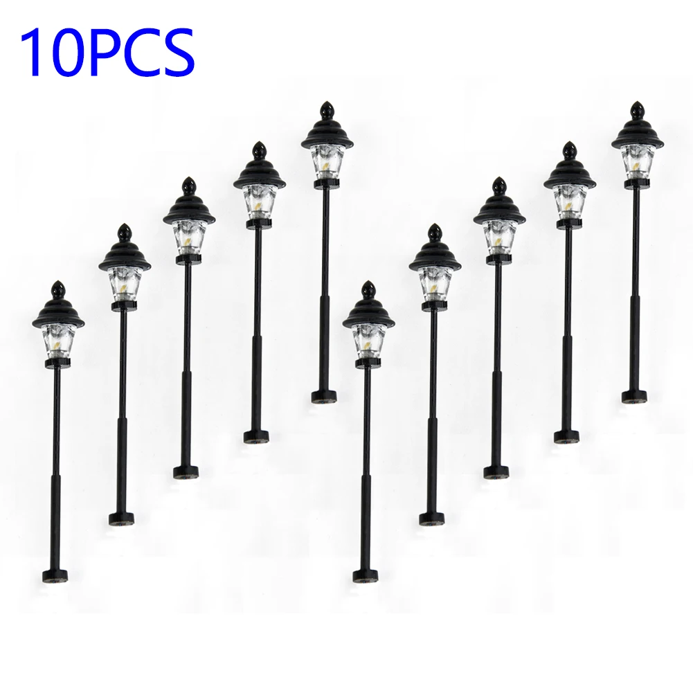 10Pcs Model Railway Lamppost LED Park Lanterns Lamps 45mm N Scale 1: 160 Model Railway Bonsai Decor For Rail & Building Layout
10Pcs Model Railway Lamppost LED Park Lanterns Lamps 45mm N Scale 1: 160 Model Railway Bonsai Decor For Rail & Building Layout