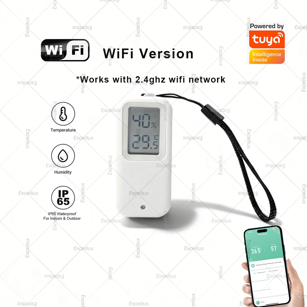 Датчик температуры и влажности Tuya WiFi/Zigbee
Датчик температуры и влажности Tuya WiFi/Zigbee