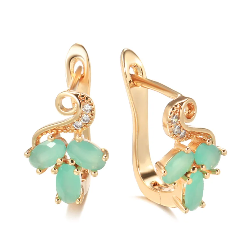 Grier Natural Green Zircon Earring Crystal Hoop Earrings 585 Rose Gold Engagement Earrings Gift For Women Boho Jewely Wedding
Grier Natural Green Zircon Earring Crystal Hoop Earrings 585 Rose Gold Engagement Earrings Gift For Women Boho Jewely Wedding