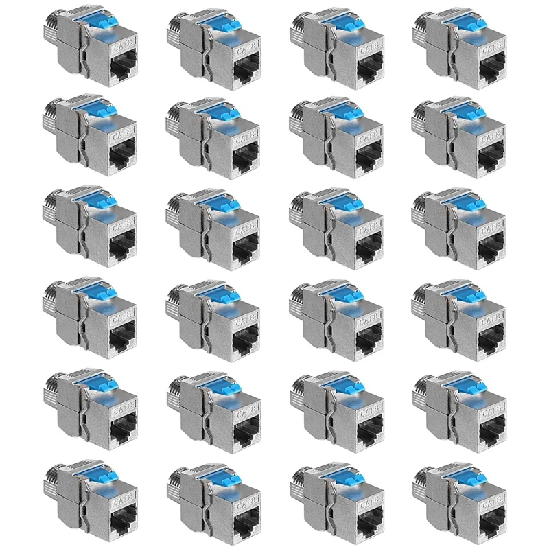 24 шт. Модульные Разъемы Keystone CAT-8, экранированный разъем Keystone Jack RJ45 Cat 8, модуль Ethernet 40 Гбит с экранированным металлическим корпусом
24 шт. Модульные Разъемы Keystone CAT-8, экранированный разъем Keystone Jack RJ45 Cat 8, модуль Ethernet 40 Гбит с экранированным металлическим корпусом