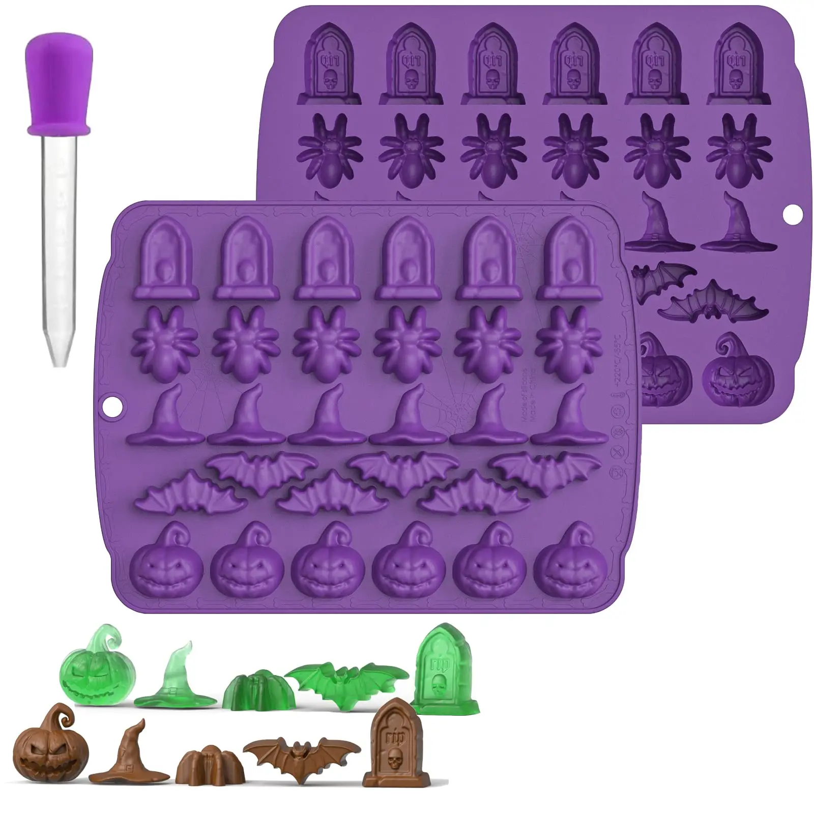 Силиконовые формы 5 в 1 для Хэллоуина, конфет, шоколада, желе
Силиконовые формы 5 в 1 для Хэллоуина, конфет, шоколада, желе
