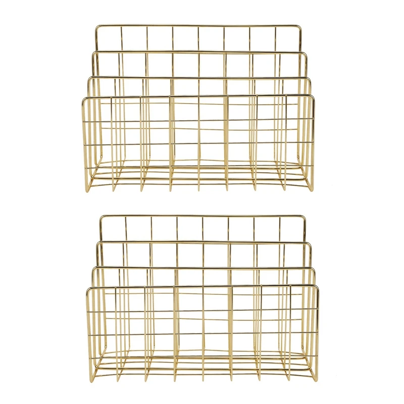 2X Nordic Style Iron Art Grid Storage Rack Book Holder Three Layer Desktop Magazine Shelf (Gold)
2X Nordic Style Iron Art Grid Storage Rack Book Holder Three Layer Desktop Magazine Shelf (Gold)