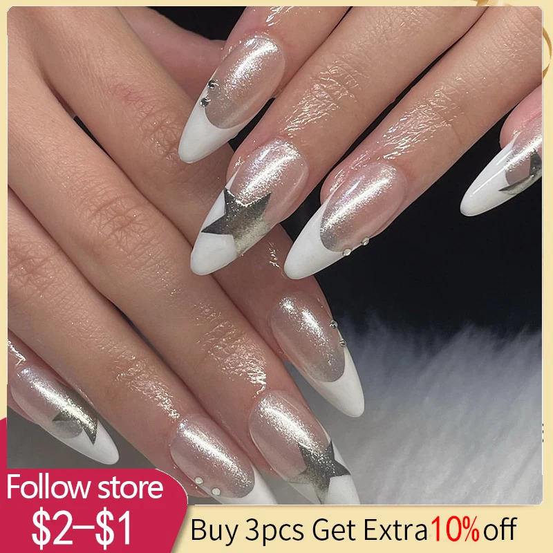 24pcs Short Almond French False Nails Full Cover DIY Artificial Fake Nails Press On Nails Tips Reusable Nail Tips With Glue
24pcs Short Almond French False Nails Full Cover DIY Artificial Fake Nails Press On Nails Tips Reusable Nail Tips With Glue