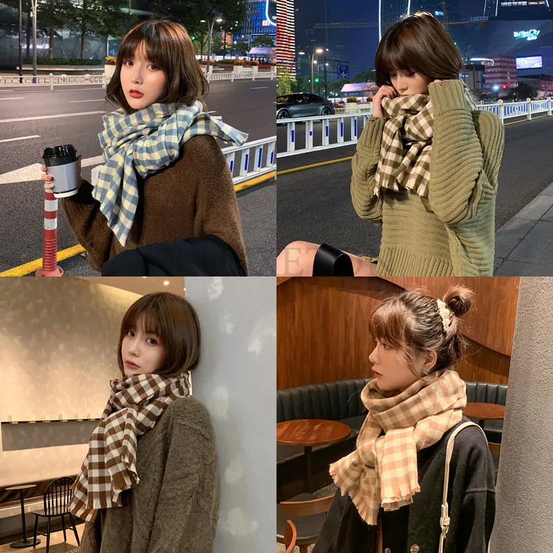 Winter Scarf Women's Shawl Warm Scarf Women's Plaid Scarf Neckband Scarf Fringe Fashion Scarf Women's Luxury Blue New 2023
Winter Scarf Women's Shawl Warm Scarf Women's Plaid Scarf Neckband Scarf Fringe Fashion Scarf Women's Luxury Blue New 2023