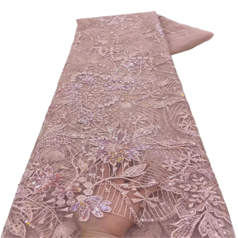 Африканская Кружевная Ткань 5 ярдов 2023 Высококачественная Роскошная блестящая сетчатая вышивка в нигерийском стиле для свадебного платья 
Африканская Кружевная Ткань 5 ярдов 2023 Высококачественная Роскошная блестящая сетчатая вышивка в нигерийском стиле для свадебного платья