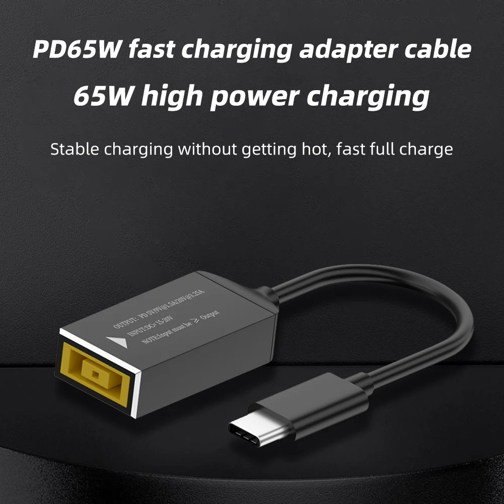 Кабель для быстрой зарядки DC/Square Female к Type-C Male, максимальная мощность PD65W, штепсельный преобразователь, автоматическое распознавание для телефона/планшета
Кабель для быстрой зарядки DC/Square Female к Type-C Male, максимальная мощность PD65W, штепсельный преобразователь, автоматическое распознавание для телефона/планшета