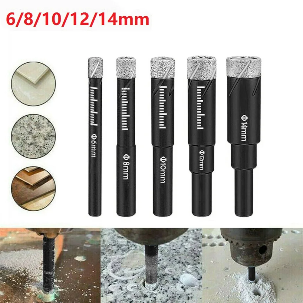 6/8/10/12/14mm Diamond Dry Drill Bits Hole Saw Cutter Hex Drill Bit Set Drilling Pilot Holes For Marble Ceramic Tile And Slate
6/8/10/12/14mm Diamond Dry Drill Bits Hole Saw Cutter Hex Drill Bit Set Drilling Pilot Holes For Marble Ceramic Tile And Slate