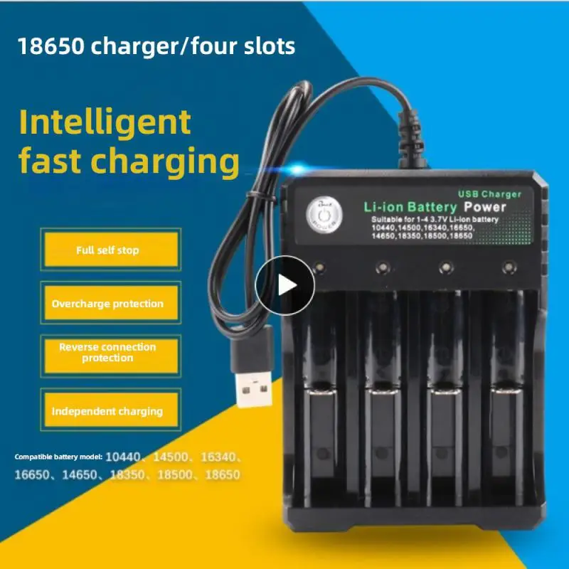Durable Smart Four-slot Usb Fast Charge Charger Independent Charging 18650 Fast Charger
Durable Smart Four-slot Usb Fast Charge Charger Independent Charging 18650 Fast Charger