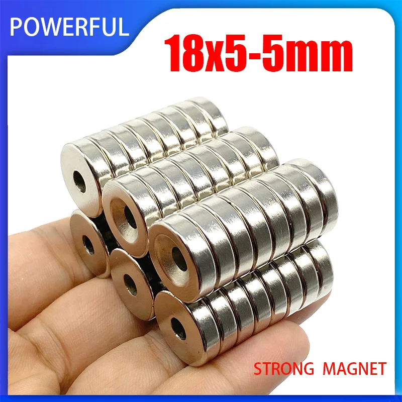 5~50PCS 18x5-5mm Permanent NdFeB Strong Magnets 18mm x 5mm Hole 5mm Round Countersunk Neodymium Magnetic Disc
5~50PCS 18x5-5mm Permanent NdFeB Strong Magnets 18mm x 5mm Hole 5mm Round Countersunk Neodymium Magnetic Disc