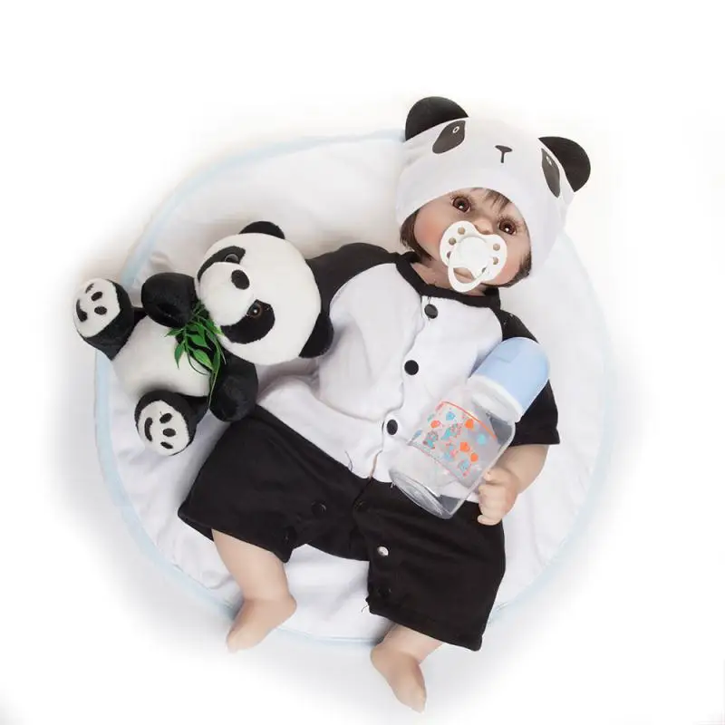 Lifelike Silicone Doll Baby Reborn 48 CM Realistic Big Eyes Babies Dolls With Lovely Panda Costume Kids Playmate
Lifelike Silicone Doll Baby Reborn 48 CM Realistic Big Eyes Babies Dolls With Lovely Panda Costume Kids Playmate