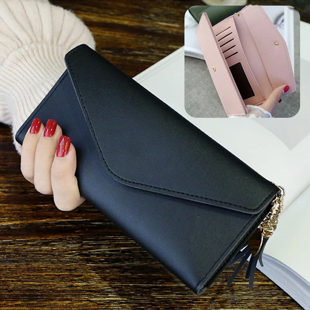 Fashion New Women Long Wallets TasselClutch Bag Women's Long Bag Card Bag Coin Purse Large Capacity Money Bag Pu Leather Wallet
Fashion New Women Long Wallets TasselClutch Bag Women's Long Bag Card Bag Coin Purse Large Capacity Money Bag Pu Leather Wallet