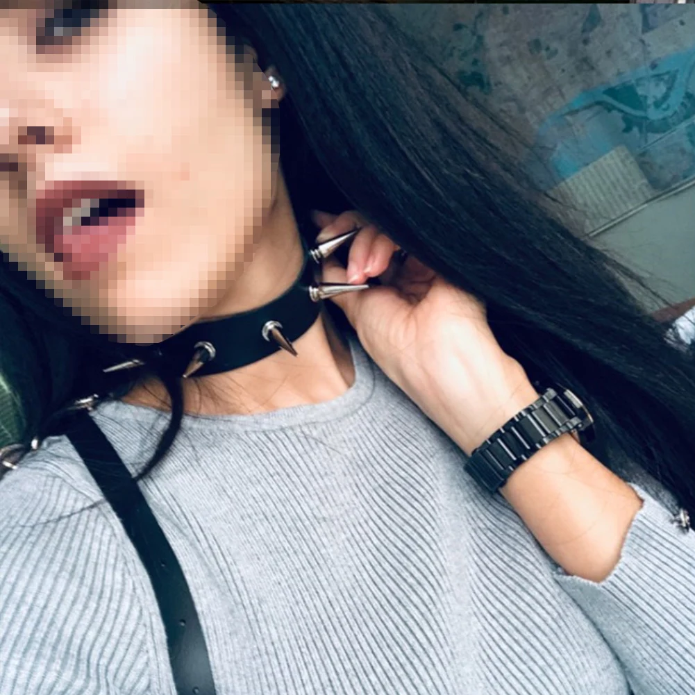 Gothic Spike Rivet Chocker Sexy Belt Collar Pu Leather Goth Necklace For Women Party Club Chockers Punk Party Club Jewelry
Gothic Spike Rivet Chocker Sexy Belt Collar Pu Leather Goth Necklace For Women Party Club Chockers Punk Party Club Jewelry