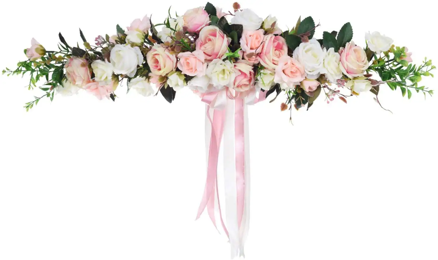 Wedding Arch Rose Flowers, 25 Inch Rustic Artificial Floral Swag for Lintel, Green Leaves Rose Door Wreath Home Decoration
Wedding Arch Rose Flowers, 25 Inch Rustic Artificial Floral Swag for Lintel, Green Leaves Rose Door Wreath Home Decoration