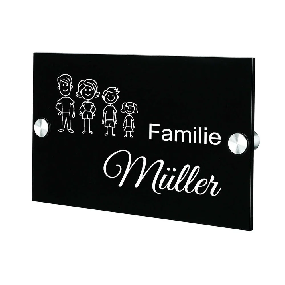 Customized Acrylic House Number Name Door Sign Strichmännchen Family Vinyl Sticker
Customized Acrylic House Number Name Door Sign Strichmännchen Family Vinyl Sticker