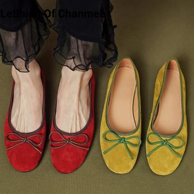 LeShion Of Chanmeb Women Sheep Suede Ballet Flats Bowknot Slip On Ballerina Dance Flat Shoes Red Ladies Espadrille Shoe 2023 New
LeShion Of Chanmeb Women Sheep Suede Ballet Flats Bowknot Slip On Ballerina Dance Flat Shoes Red Ladies Espadrille Shoe 2023 New