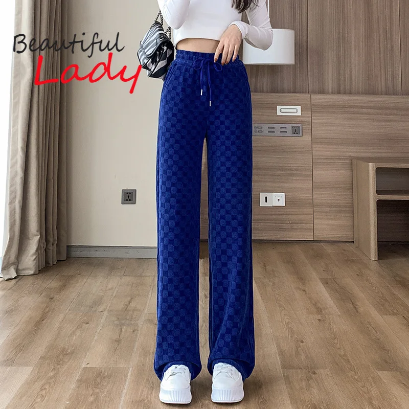 Новинка Весна 2022, вельветовые широкие брюки большого размера, женские брюки с высокой талией, свободные прямые брюки, длинные брюки со шнуровкой
Новинка Весна 2022, вельветовые широкие брюки большого размера, женские брюки с высокой талией, свободные прямые брюки, длинные брюки со шнуровкой