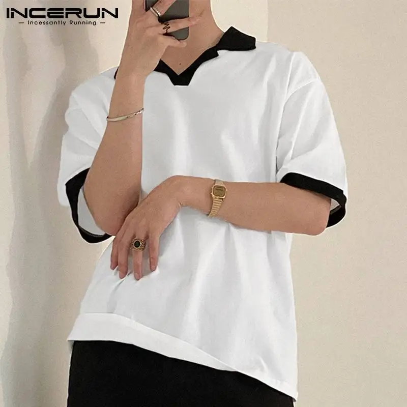 2022 Fashion Men T Shirt Patchwork Lapel Short Sleeve Loose Streetwear Korean Casual Tee Tops Leisure Men Clothing S-5XL INCERUN
2022 Fashion Men T Shirt Patchwork Lapel Short Sleeve Loose Streetwear Korean Casual Tee Tops Leisure Men Clothing S-5XL INCERUN
