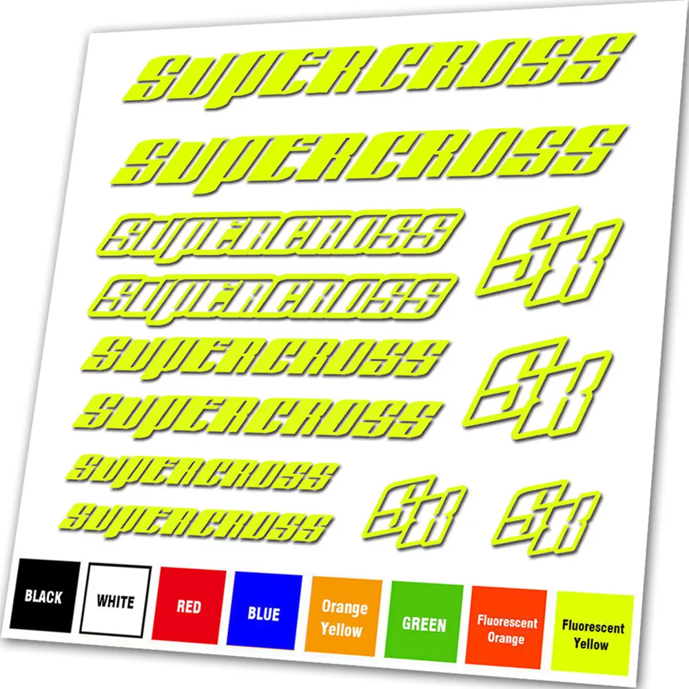 Для SUPERCROSS велосипедная велосипедная рама виниловая наклейка графический набор MTB BMX
Для SUPERCROSS велосипедная велосипедная рама виниловая наклейка графический набор MTB BMX