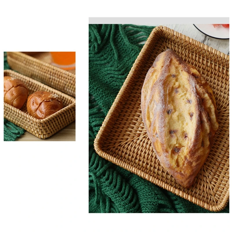 Корзина для хранения из натурального ротанга, прямоугольный органайзер для фруктов, конфет, хлеба, украшение для ванной и гостиной 
Корзина для хранения из натурального ротанга, прямоугольный органайзер для фруктов, конфет, хлеба, украшение для ванной и гостиной