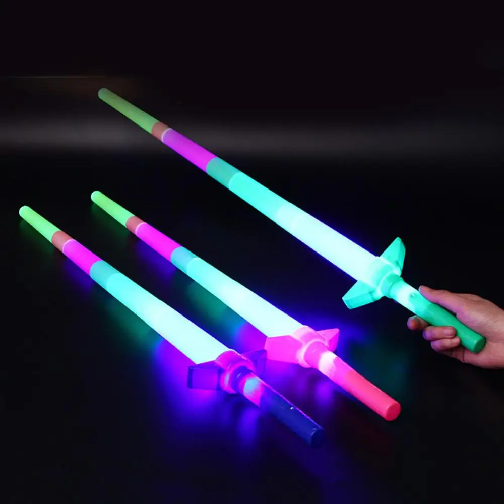 

4 Section Extendable LED Glow Kids Toy Flashing Stick Concert Party Props Glowing Stick Concert Party Props Colorful Light Up