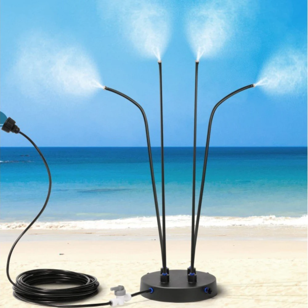 2022 new Stand-up Misting Cooling System 8MLine+4 Brass Nozzles Flexible Mister for Patio Pool BBQ Cooling Kids Water Playing
2022 new Stand-up Misting Cooling System 8MLine+4 Brass Nozzles Flexible Mister for Patio Pool BBQ Cooling Kids Water Playing