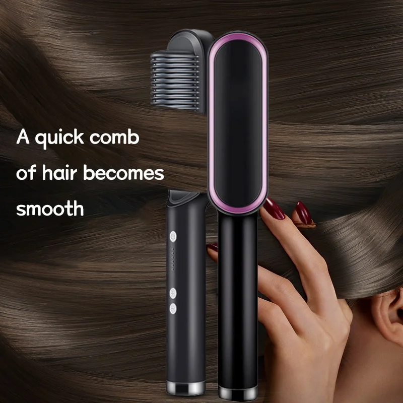 Multifunctional 2 in 1 Hair Straightener Brush Tourmaline Ceramic Smoothing Brush Hair Comb Straighteners And Curling Hot Comb
Multifunctional 2 in 1 Hair Straightener Brush Tourmaline Ceramic Smoothing Brush Hair Comb Straighteners And Curling Hot Comb