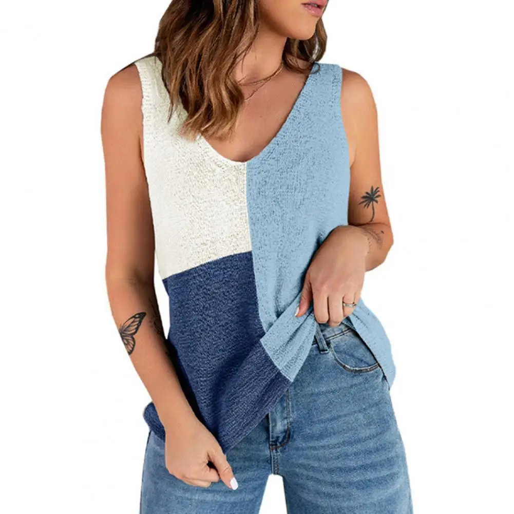 Топ женский с V-образным вырезом, эластичная майка без рукавов, с прострочкой, уличная одежда
Топ женский с V-образным вырезом, эластичная майка без рукавов, с прострочкой, уличная одежда