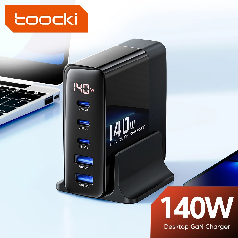 Toocki 140W USB Charger Multi-Port USB Charging Station GaN Fast Charge Desktop PD Type C Power Adapter LED Display carregador
Toocki 140W USB Charger Multi-Port USB Charging Station GaN Fast Charge Desktop PD Type C Power Adapter LED Display carregador