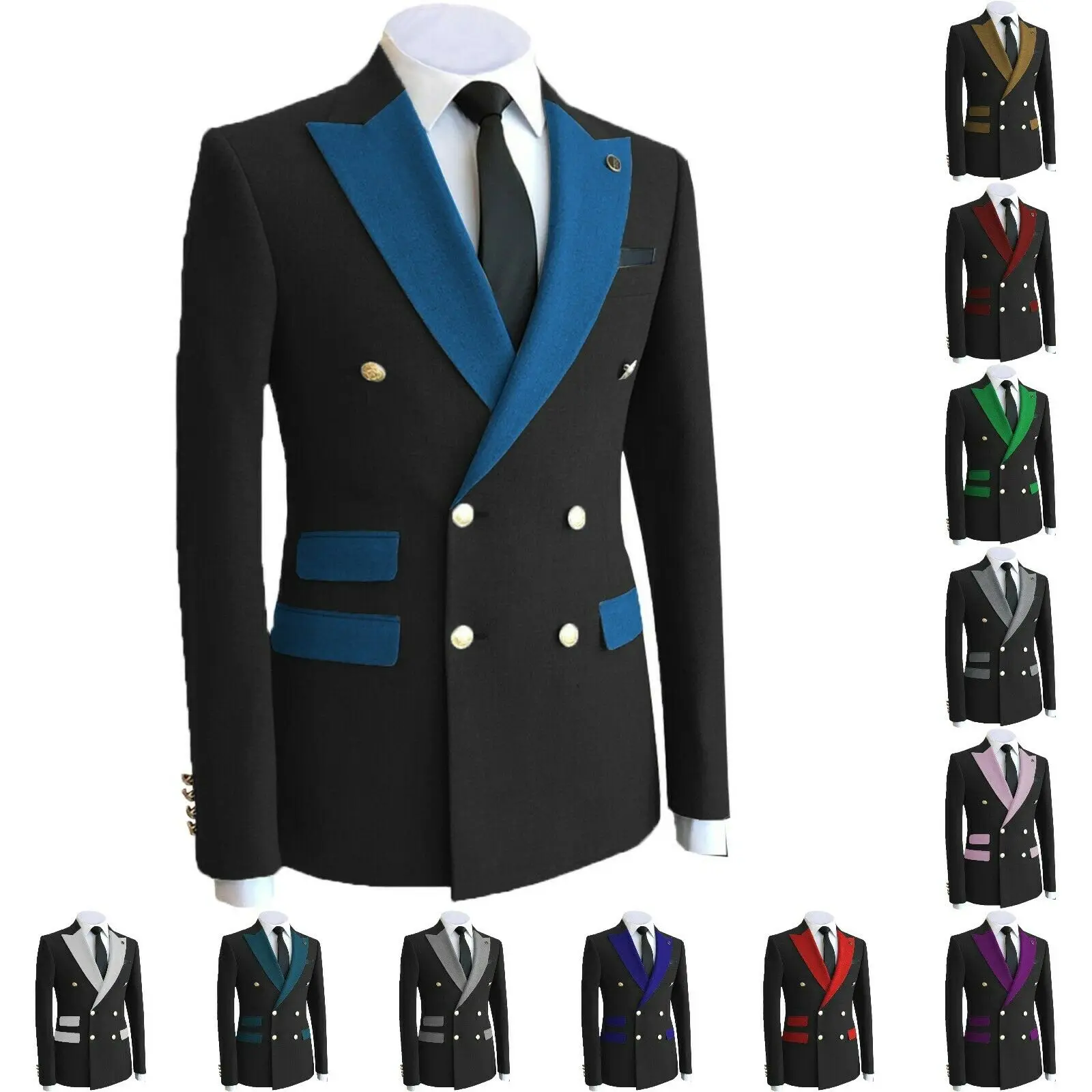 Men's Double Breasted Blazer Slim Fit Jacket Tuxedo Party Prom Wedding Dress
Men's Double Breasted Blazer Slim Fit Jacket Tuxedo Party Prom Wedding Dress