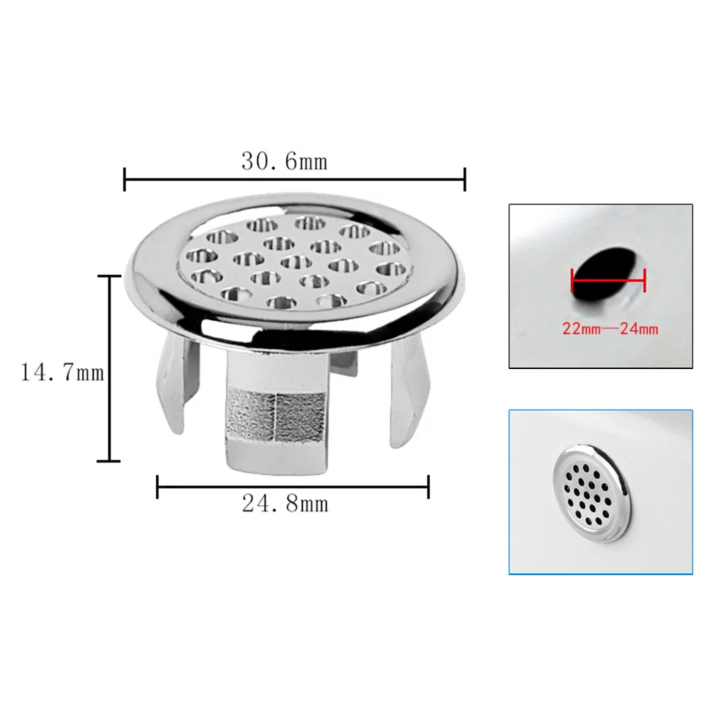 2*Basin Sink Overflow Ring Overflow Ring Bathroom Overflow Covers For Basin/Sink Chromed Replacement Hole For 22-24mm Aperture✅
2*Basin Sink Overflow Ring Overflow Ring Bathroom Overflow Covers For Basin/Sink Chromed Replacement Hole For 22-24mm Aperture✅