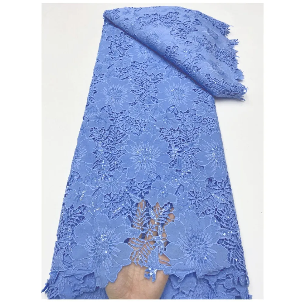 2022 Latest African Guipure Cord Lace Fabric Material Nigerian Net Water Soluble Cord Lace With Sequins For Wedding 5Yards 5038B
2022 Latest African Guipure Cord Lace Fabric Material Nigerian Net Water Soluble Cord Lace With Sequins For Wedding 5Yards 5038B