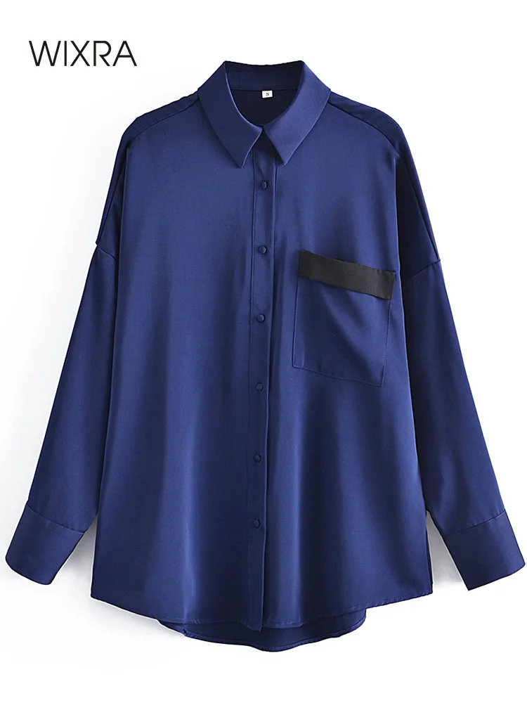 Wixra Full Sleeve Blouse Women Turn-Down Collar Casual Clothes Blusas Pockets Tops 2022 Spring High Street Shirts
Wixra Full Sleeve Blouse Women Turn-Down Collar Casual Clothes Blusas Pockets Tops 2022 Spring High Street Shirts