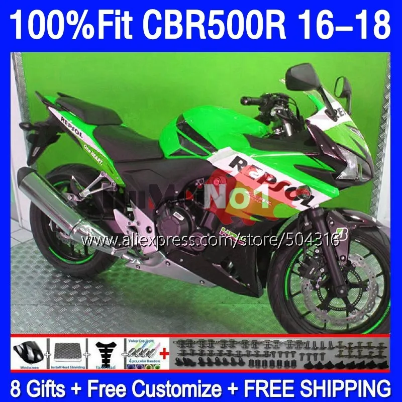 Injection Body For HONDA CBR500 CBR 500 R 500R RR 500CC 178MC.14 CBR500R 16 17 18 CBR-500R 2016 2017 2018 Fairings Repsol green
Injection Body For HONDA CBR500 CBR 500 R 500R RR 500CC 178MC.14 CBR500R 16 17 18 CBR-500R 2016 2017 2018 Fairings Repsol green