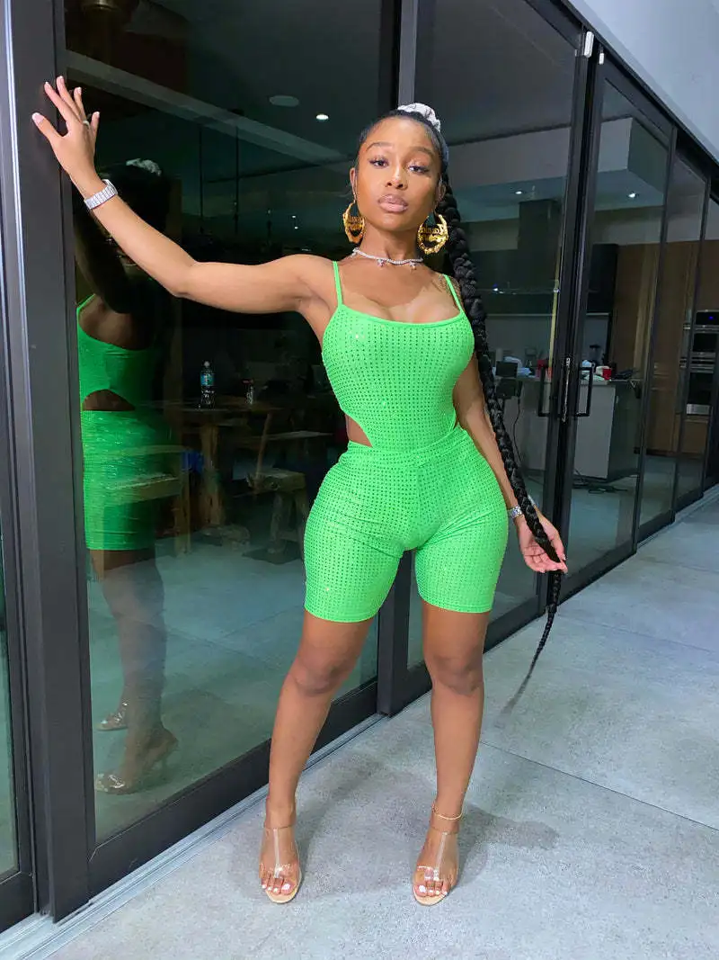 Sexy Women's Set Sling Sequin Bodysuit Top and Shorts Set 2022 Tracksuit Two Piece Set Fitness Outfits
Sexy Women's Set Sling Sequin Bodysuit Top and Shorts Set 2022 Tracksuit Two Piece Set Fitness Outfits